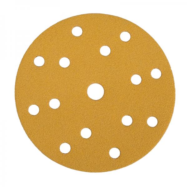 Gold м.у.150мм P120  липучка,  15 отв ,10шт