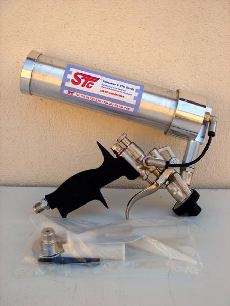 STC VSP 64 processing gun for sprayable seam sealing