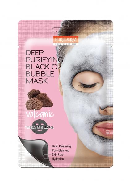 Purederm Deep Purifying Black O2 Bubble Mask "Volcanic"