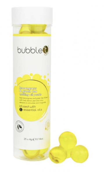 Bubble T Bath pearls in Lemongrass & green Tea