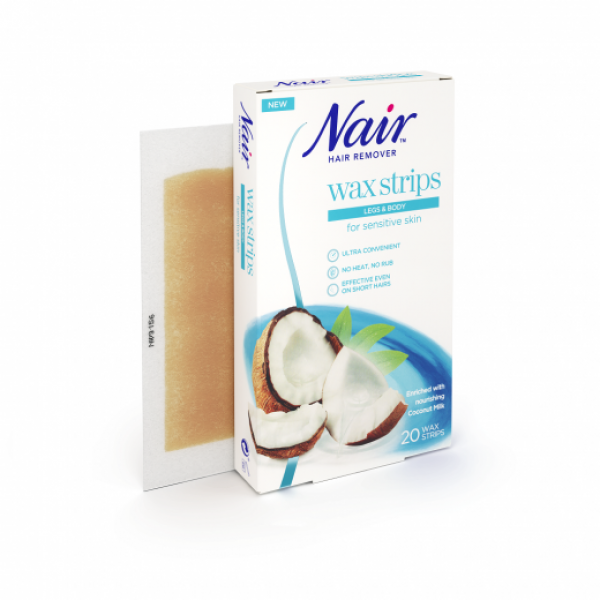 Nair Wax Stripes For Sensitive Skin Coconut 20pcs