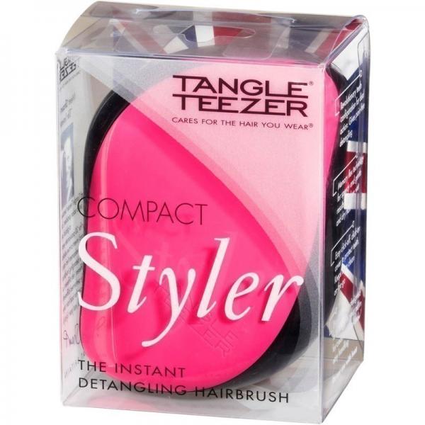 Tangle Teezer Compact Styler Hairbrush Black Pink