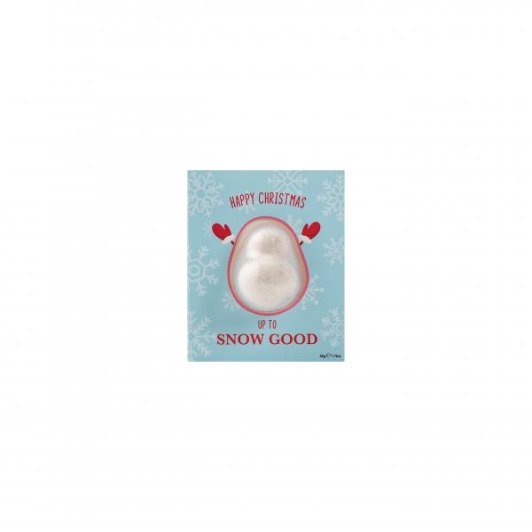 Bubble T Snowman bath fizzer and card