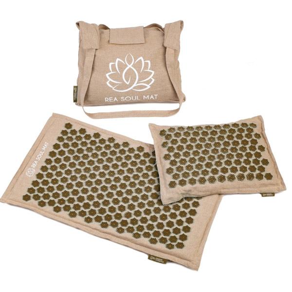 Akupunktuuri matt nõelmatt REA Eco Soul Matt Gold  (Matt + padi + kott)